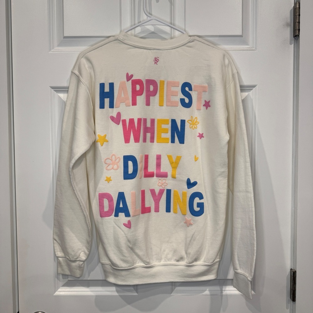 AS Revival Happiest When Dilly Dallying Sweatshirt Cream Size XXS/XS